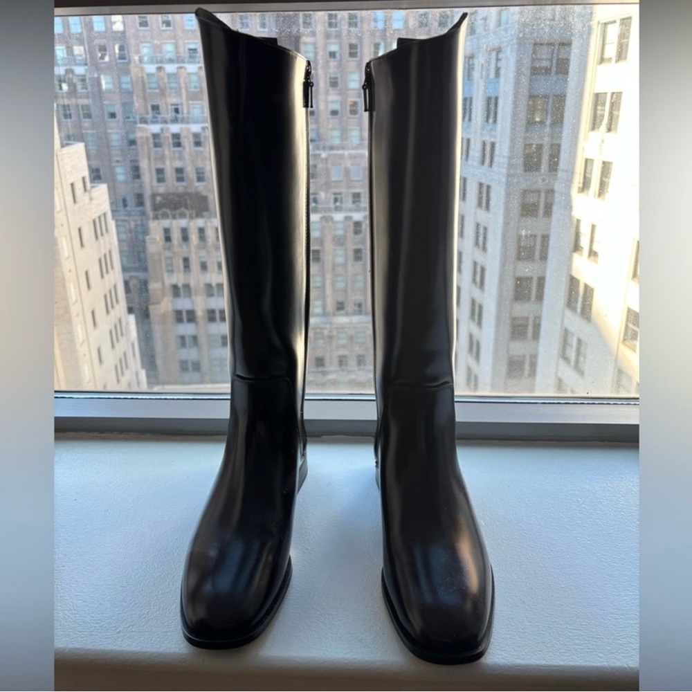 Burgundy Knee-High Boots